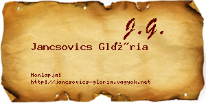 Jancsovics Glória névjegykártya